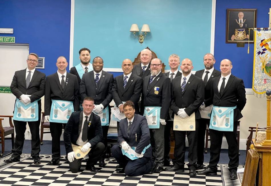 A real lodge room prepared for a meeting