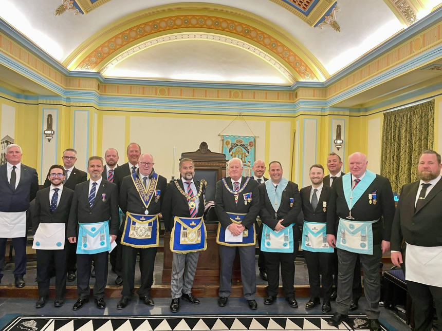 A real Surrey masonic building and local setting